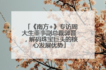 《南方+》专访周大生董事副总裁郭晋，解码珠宝巨头的核心发展优势