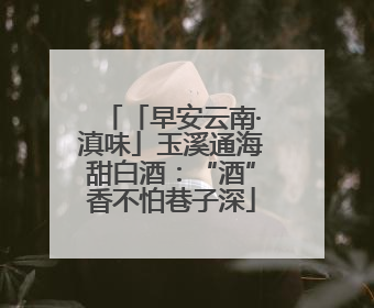 「早安云南·滇味」玉溪通海甜白酒：“酒”香不怕巷子深