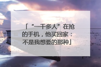 “一千多人”在抢的手机，他买回家：不是我想要的那种