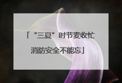 “三夏”时节麦收忙 消防安全不能忘