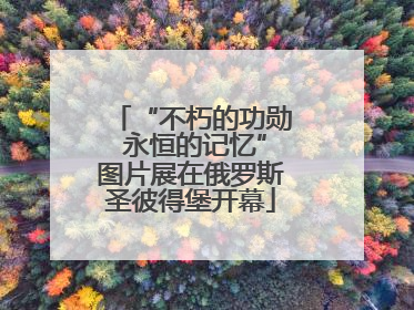 “不朽的功勋 永恒的记忆”图片展在俄罗斯圣彼得堡开幕