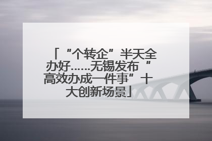 “个转企”半天全办好……无锡发布“高效办成一件事”十大创新场景