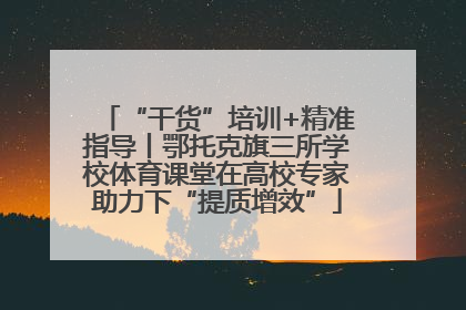 “干货”培训+精准指导丨鄂托克旗三所学校体育课堂在高校专家助力下“提质增效”