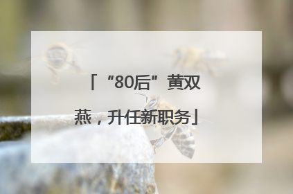 “80后”黄双燕，升任新职务