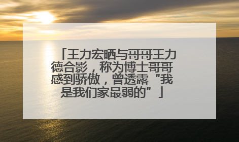 王力宏晒与哥哥王力德合影，称为博士哥哥感到骄傲，曾透露“我是我们家最弱的”