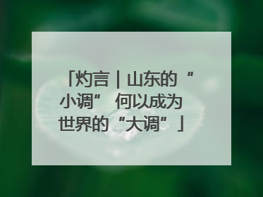 灼言｜山东的“小调” 何以成为世界的“大调”