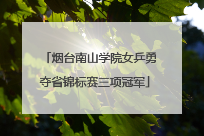 烟台南山学院女乒勇夺省锦标赛三项冠军