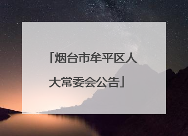 烟台市牟平区人大常委会公告