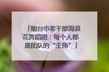 烟台市老干部海浪花舞蹈团：每个人都是团队的“主角”
