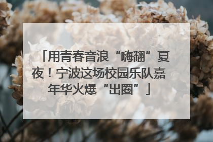 用青春音浪“嗨翻”夏夜！宁波这场校园乐队嘉年华火爆“出圈”
