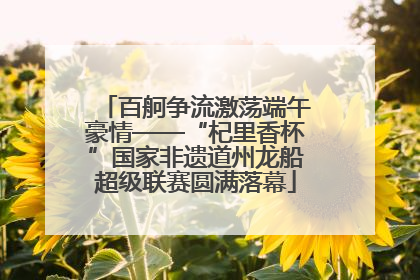 百舸争流激荡端午豪情——“杞里香杯”国家非遗道州龙船超级联赛圆满落幕