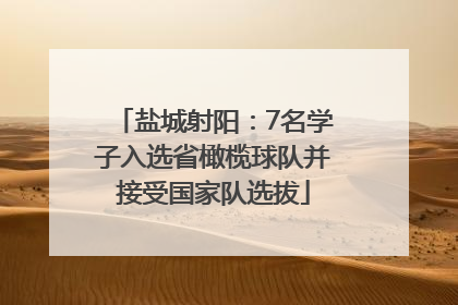 盐城射阳：7名学子入选省橄榄球队并接受国家队选拔