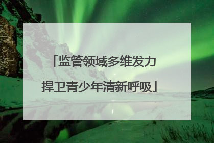 监管领域多维发力 捍卫青少年清新呼吸