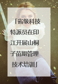 省级科技特派员在印江开展山桐子苗期管理技术培训