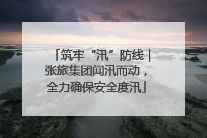 筑牢“汛”防线｜张旅集团闻汛而动，全力确保安全度汛