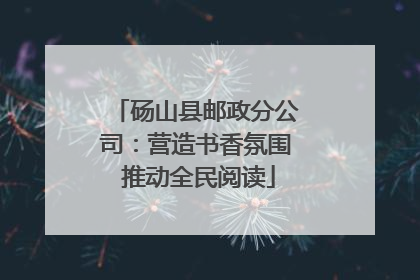 砀山县邮政分公司：营造书香氛围 推动全民阅读