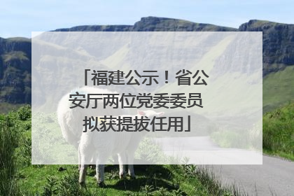 福建公示！省公安厅两位党委委员拟获提拔任用