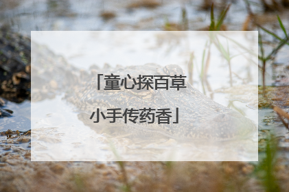 童心探百草 小手传药香