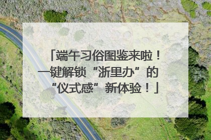 端午习俗图鉴来啦！一键解锁“浙里办”的“仪式感”新体验！