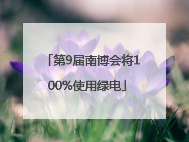 第9届南博会将100%使用绿电
