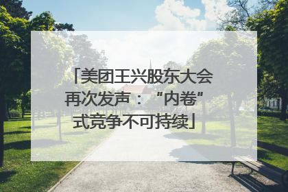 美团王兴股东大会再次发声：“内卷”式竞争不可持续