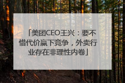 美团CEO王兴：要不惜代价赢下竞争，外卖行业存在非理性内卷