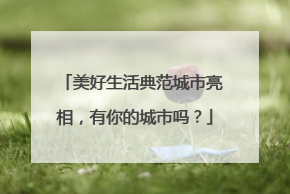 美好生活典范城市亮相，有你的城市吗？