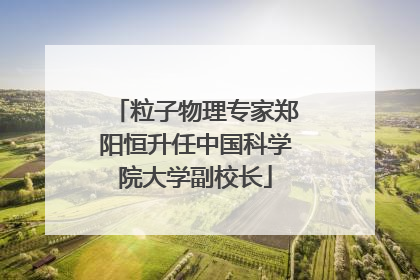 粒子物理专家郑阳恒升任中国科学院大学副校长