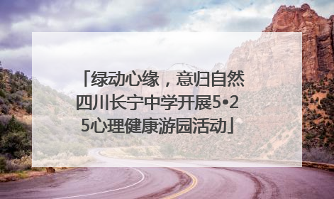 绿动心缘，意归自然 四川长宁中学开展5•25心理健康游园活动