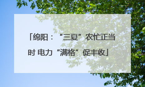 绵阳：“三夏”农忙正当时 电力“满格”促丰收
