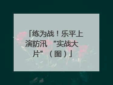练为战！乐平上演防汛 “实战大片”（图）