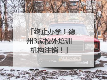终止办学！德州3家校外培训机构注销！
