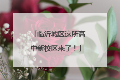 临沂城区这所高中新校区来了！