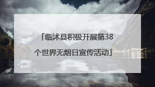 临沭县积极开展第38个世界无烟日宣传活动