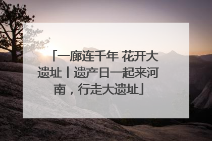 一廊连千年 花开大遗址丨遗产日一起来河南，行走大遗址