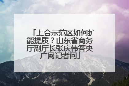 上合示范区如何扩能提质？山东省商务厅副厅长张庆伟答央广网记者问