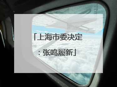 上海市委决定：张鸣履新