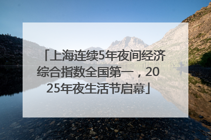 上海连续5年夜间经济综合指数全国第一，2025年夜生活节启幕
