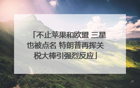 不止苹果和欧盟 三星也被点名 特朗普再挥关税大棒引强烈反应
