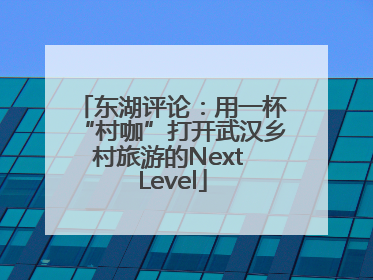 东湖评论：用一杯“村咖”打开武汉乡村旅游的Next Level