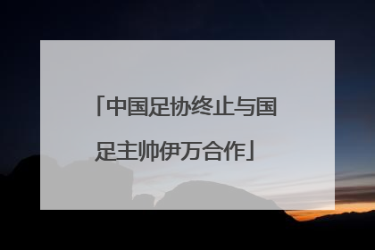 中国足协终止与国足主帅伊万合作