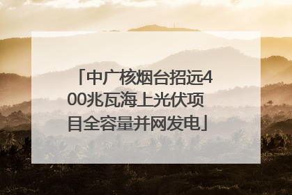 中广核烟台招远400兆瓦海上光伏项目全容量并网发电