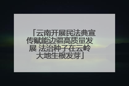 云南开展民法典宣传赋能边疆高质量发展 法治种子在云岭大地生根发芽