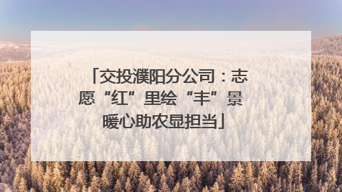 交投濮阳分公司：志愿“红”里绘“丰”景 暖心助农显担当