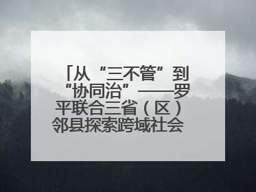 从“三不管”到“协同治”——罗平联合三省（区）邻县探索跨域社会治理新模式