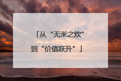 从“无米之炊”到“价值跃升”