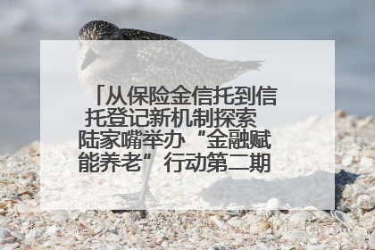 从保险金信托到信托登记新机制探索 陆家嘴举办“金融赋能养老”行动第二期行业交流会