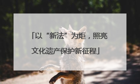 以“新法”为炬，照亮文化遗产保护新征程