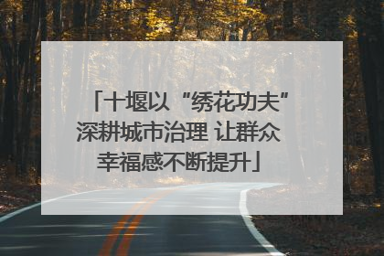 十堰以“绣花功夫”深耕城市治理 让群众幸福感不断提升
