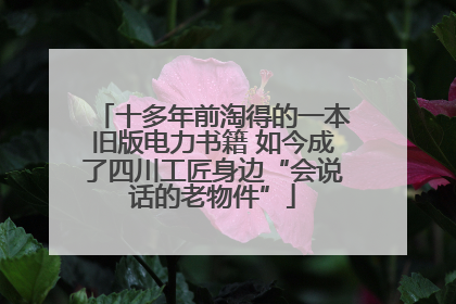 十多年前淘得的一本旧版电力书籍 如今成了四川工匠身边“会说话的老物件”